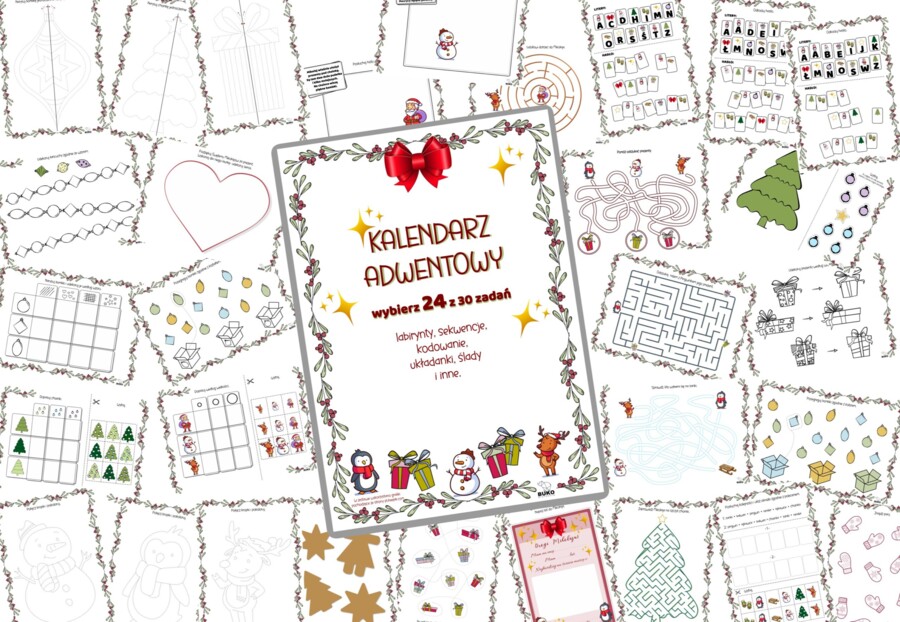 Kalendarz Adwentowy w postaci kart pracy