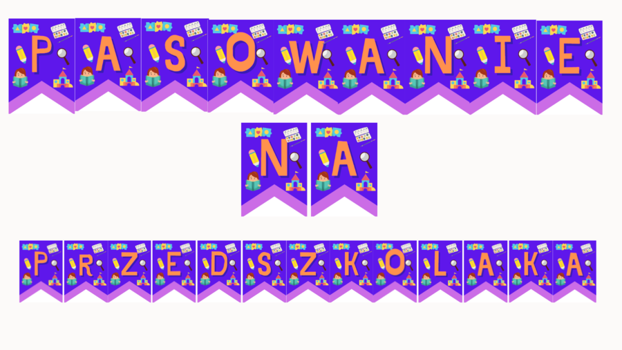 Pasowanie na przedszkolaka - napis