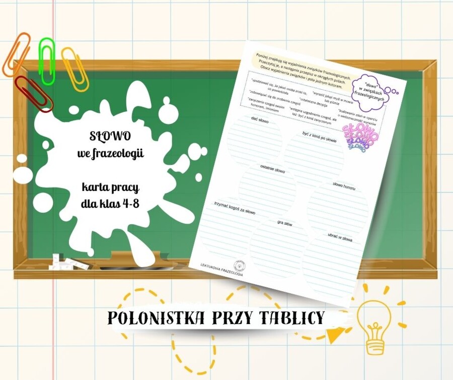 Związki frazelogiczne –słowo– karta pracy 4-8 Zamieńmy słowo Nauka i zabawa - Po słowie