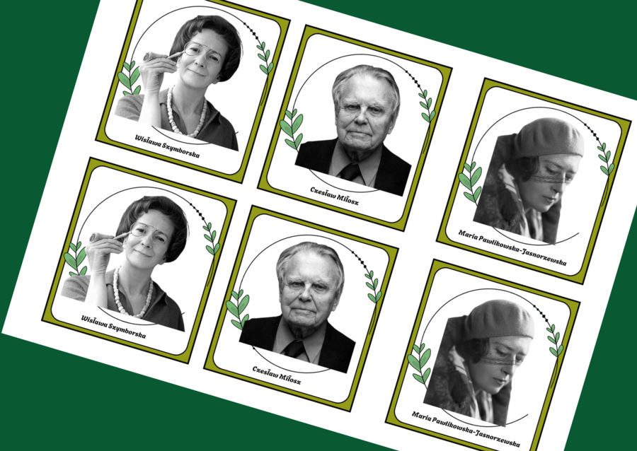 ŚWIATOWY DZIEŃ POEZJI - poeci – memory – 54 szt. – biblioteka - wersja 2