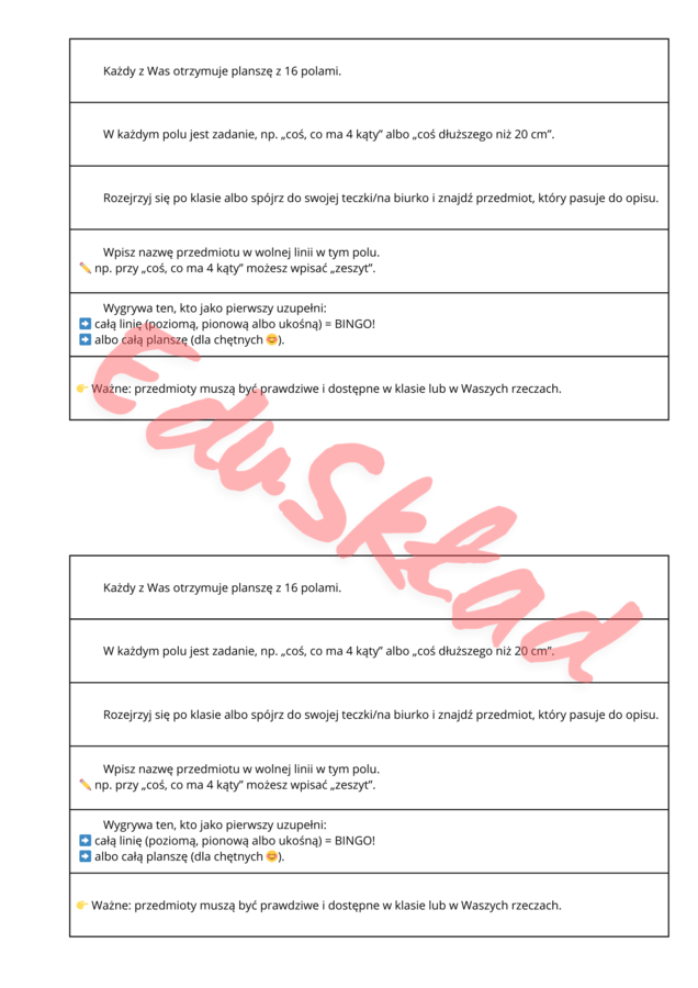 Matematyczne Bingo – gotowe karty na pierwszą lekcję matematyki 🎲📐
