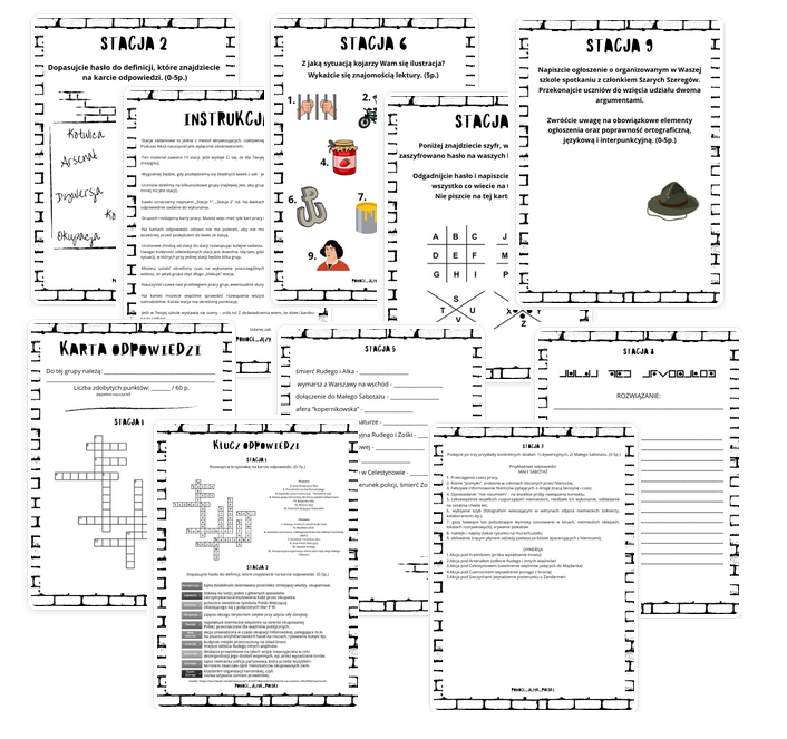STACJE ZADANIOWE "Kamienie na szaniec" Aleksander Kamiński