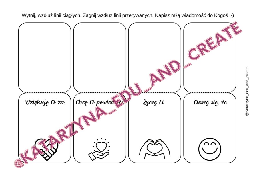 Dzień życzliwości - karteczki z miłymi słowami