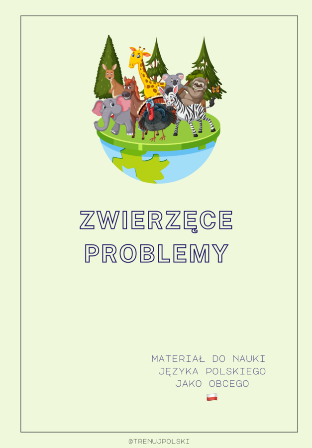 Zwierzęce problemy 🦒 – kreatywne karty do konwersacji 🗣️ poziom B2 - C1