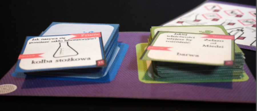 Klasa 7 i 8. Chemia. Gra karciana - "Pytanie czy wyzwanie?"