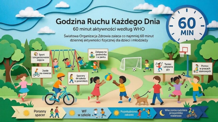 Zdrowy tryb życia – jak dbać o zdrowie każdego dnia (gazetka szkolna / prezentacja edukacyjna)