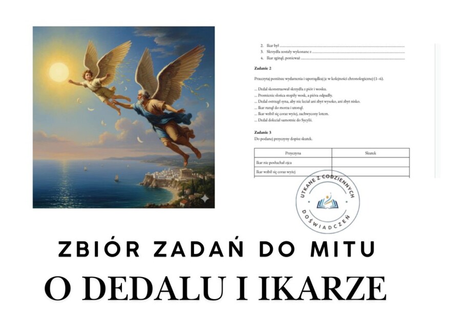 Zbiór zadań do mitu o Dedalu i Ikarze