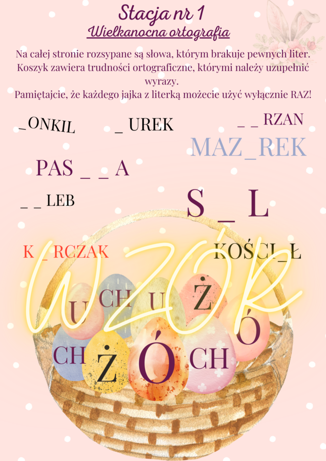 Wielkanoc. Wielkanocne stacje zadaniowe