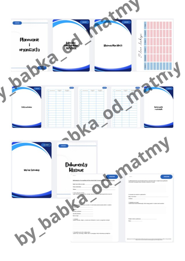 Teczka wychowawcy - przegródki 2025/2026