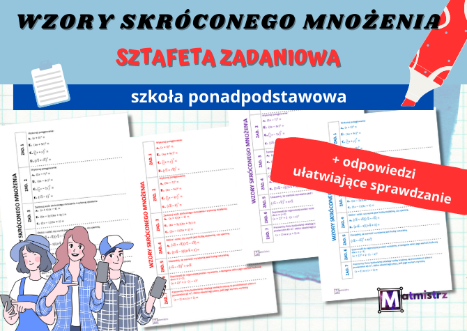Sztafeta zadaniowa wzory skróconego mnożenia