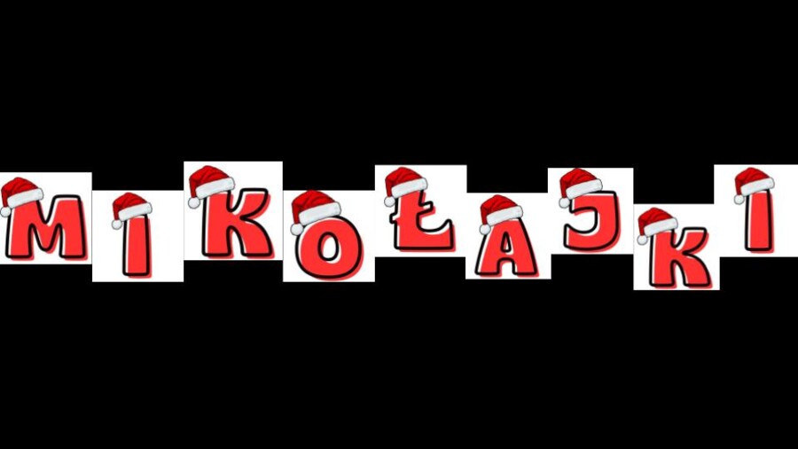 Mikołajki - napis (dekoracja)