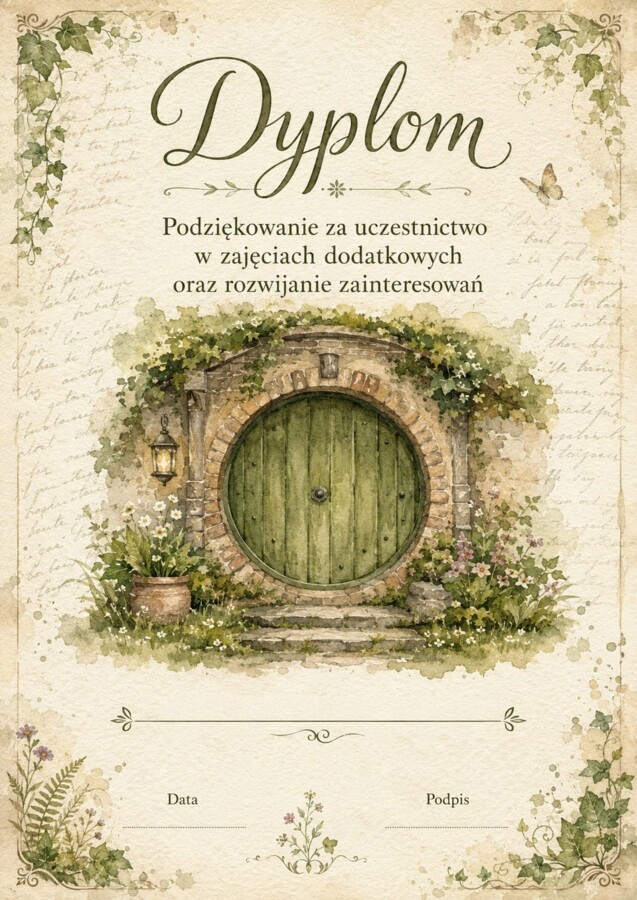 Dyplomy- Nagrody do uzupełnienia dużo wzorów