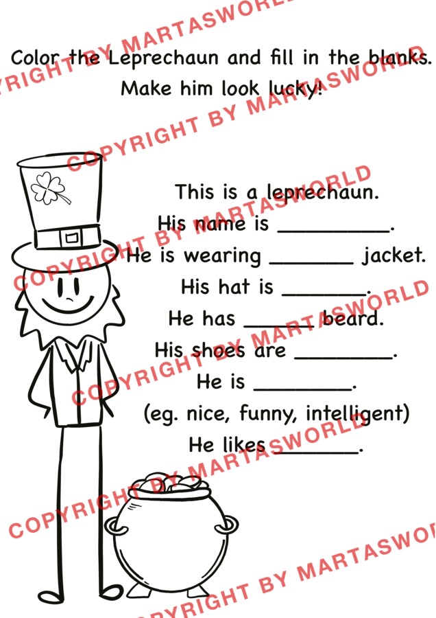 🍀 St. Patrick’s Day – kreatywna karta pracy do nauki angielskiego