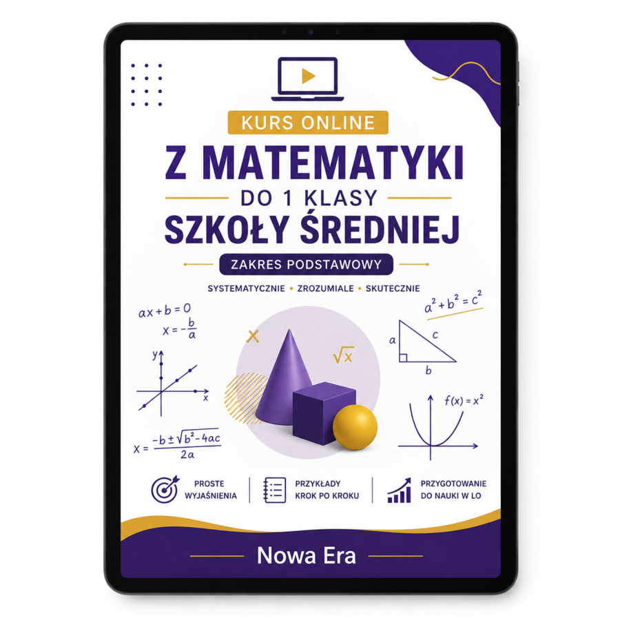 Kurs online z matematyki do 1 klasy - NE 1P