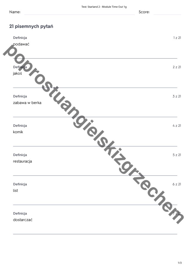 Starland 2 – Module 1 – testy