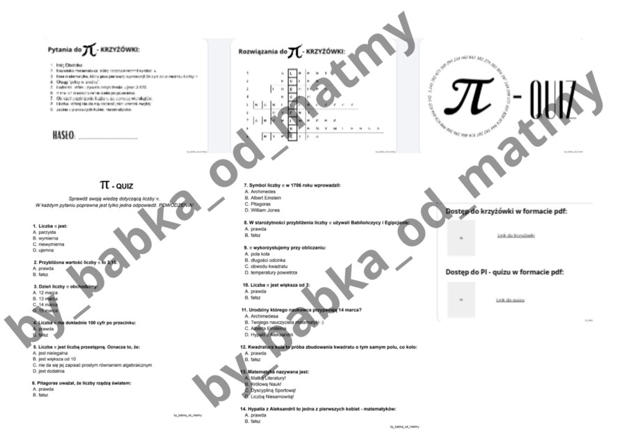GOTOWA GAZETKA SZKOLNA – DZIEŃ LICZBY PI & DZIEŃ MATEMATYKI