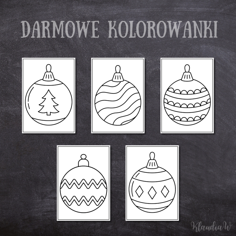 Bombki - darmowe kolorowanki (PDF)