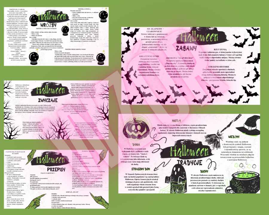 Gazetka / Mapa Myśli - Halloween