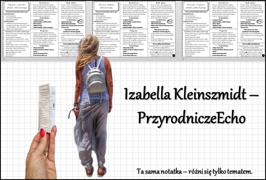 Książeczka/broszurka/notatka/sketchnotka/wklejka/ściąga dla ucznia/przypomnienie dla nauczyciela - w pdf. – „Higiena i choroby układu oddechowego”, „Choroby i higiena układu oddechowego”, „Zdrowie układu oddechowego”. Biologia 7. Dział „Układ oddechowy”.