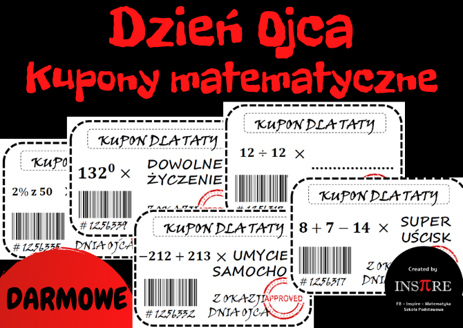Dzień Ojca - Kupony matematyczne