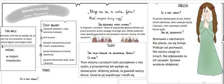 "Romantyczność" Mickiewicza - karta pracy