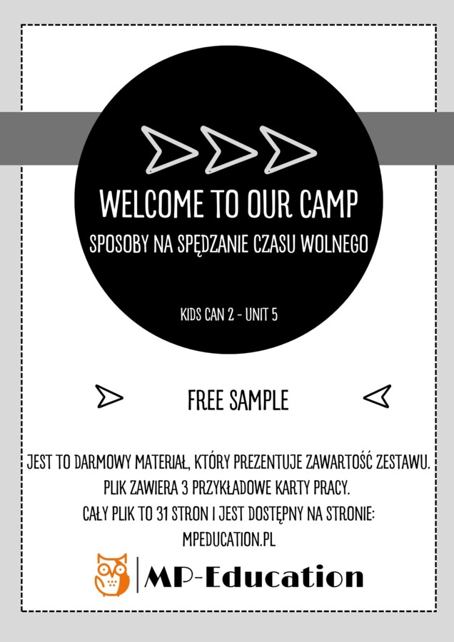 Welcome to our camp - outdoor activities - (Kids Can 2) free sample