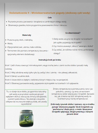 Proste doświadczenia przyrodnicze