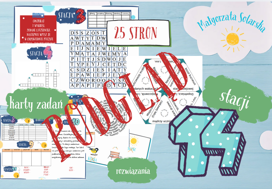 Odmienne części mowy- stacje zadaniowe