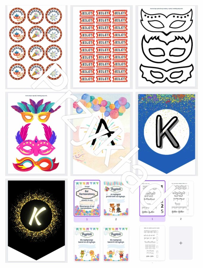 Bal Karnawałowy - duży zestaw