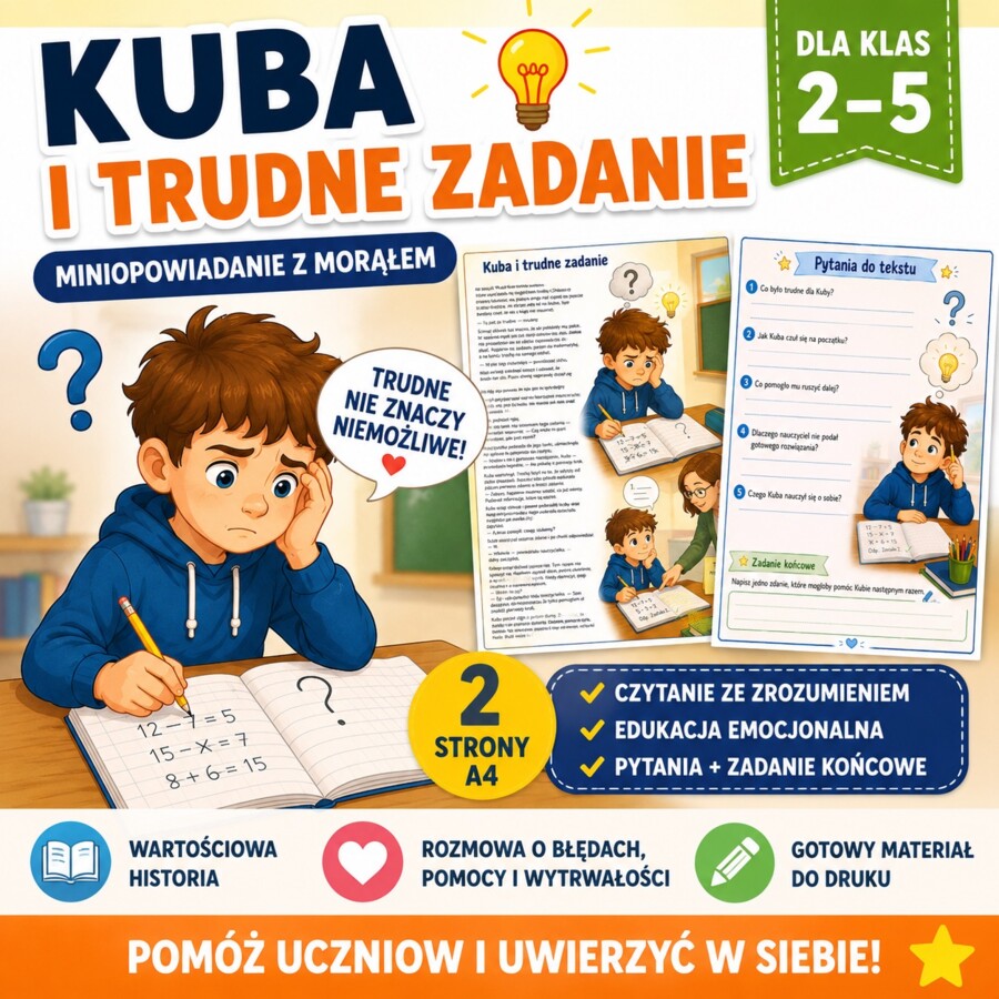 Opowiadanie. Kuba i trudne zadanie