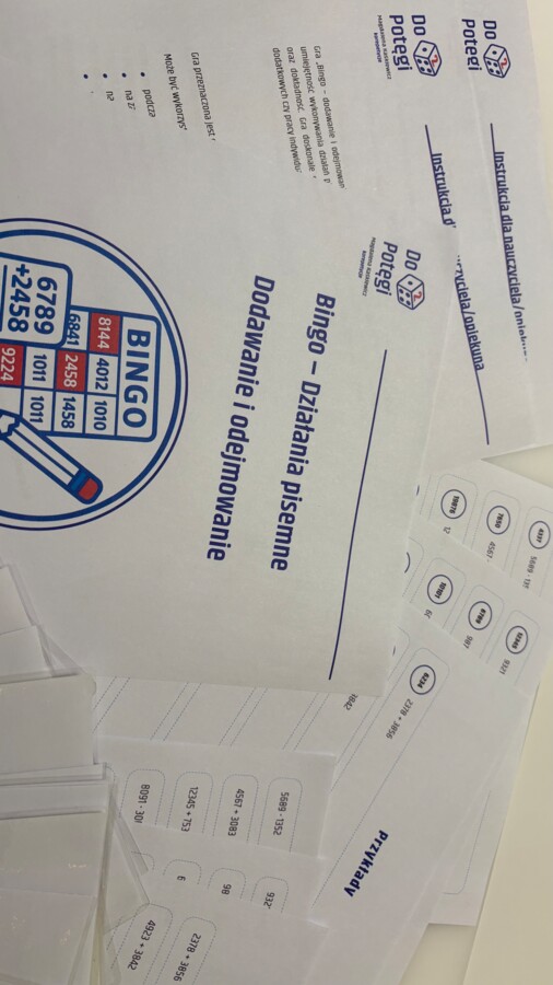 Bingo – Działania pisemne: dodawanie i odejmowanie