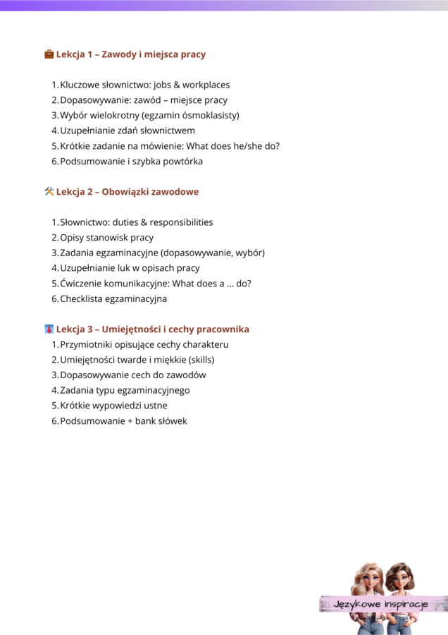 WORK E8 – cały dział PRACA ogarnięty pod egzamin ósmoklasisty!