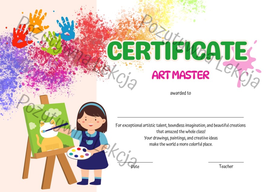 Certificates for Kids/Dyplomy dla dzieci w języku angielskim