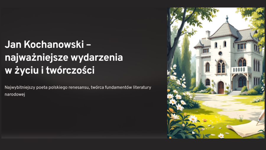 Jan Kochanowski- najważniejsze wydarzenia w życiu i twórczości