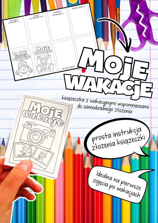 Moje wakacje - mini książeczka dla dzieci
