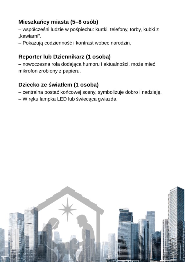 Betlejem w mieście - współczesne Jasełka