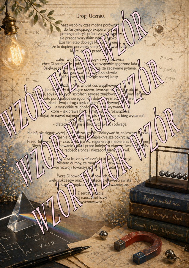 🩵LIST OD NAUCZYCIELA FIZYKI I WYCHOWAWCY🩵