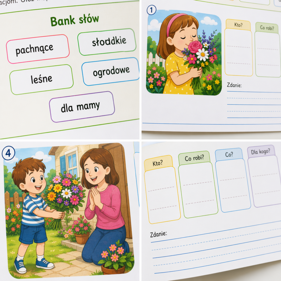 Napisz, co widzisz. Karta do budowania zdań