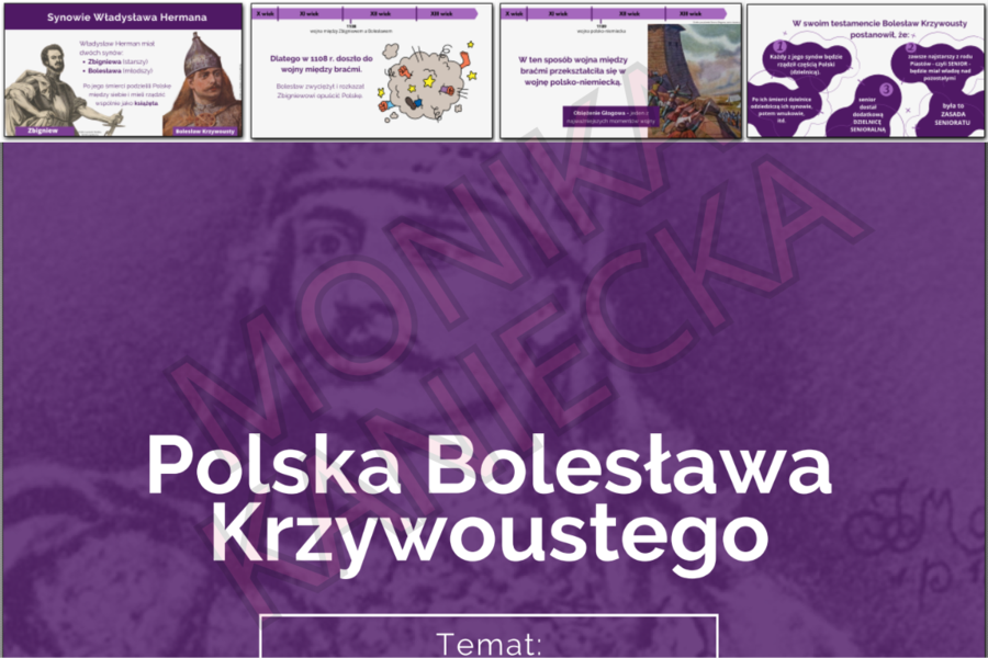 Polska Bolesława Krzywoustego - prezentacja historia klasa 5