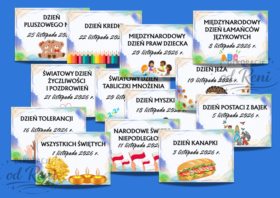 Kalendarz świąt, dni nietypowych i ważnych dat w roku szkolnym 2026/2027  wersja 1