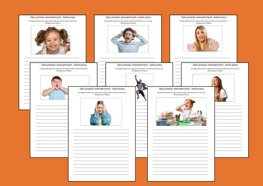 OPIS PRZEŻYĆ WEWNĘTRZNYCH - karta pracy - ćwiczenia redakcyjne - 8 str. - wersja 2
