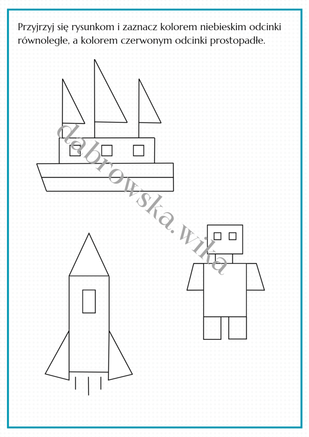 Proste prostopadłe i równoległe - geometria na wesoło