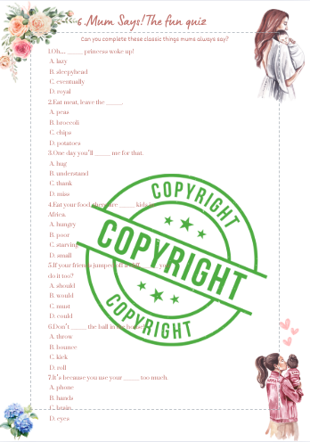 🌸 Mother’s Day Fun Pack – Materiały do angielskiego (A1–B1) 🌸