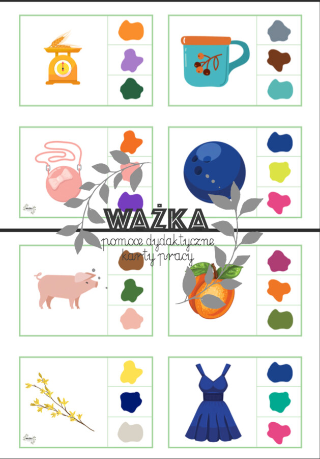 Kolory - zabawa z klamerkami