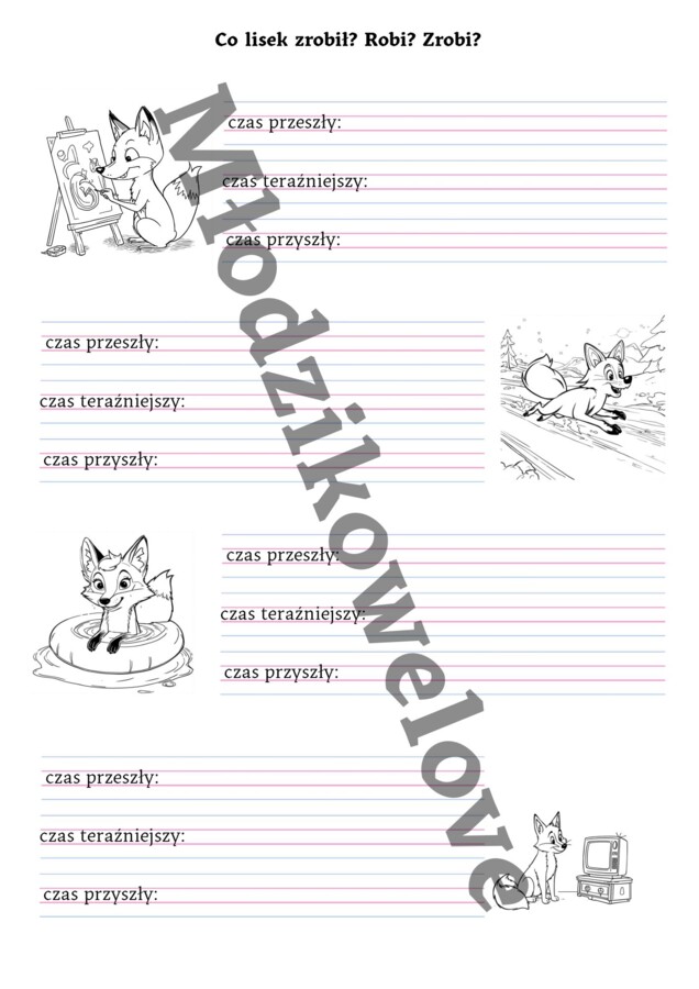 Co robi lisek- czasy czasownika