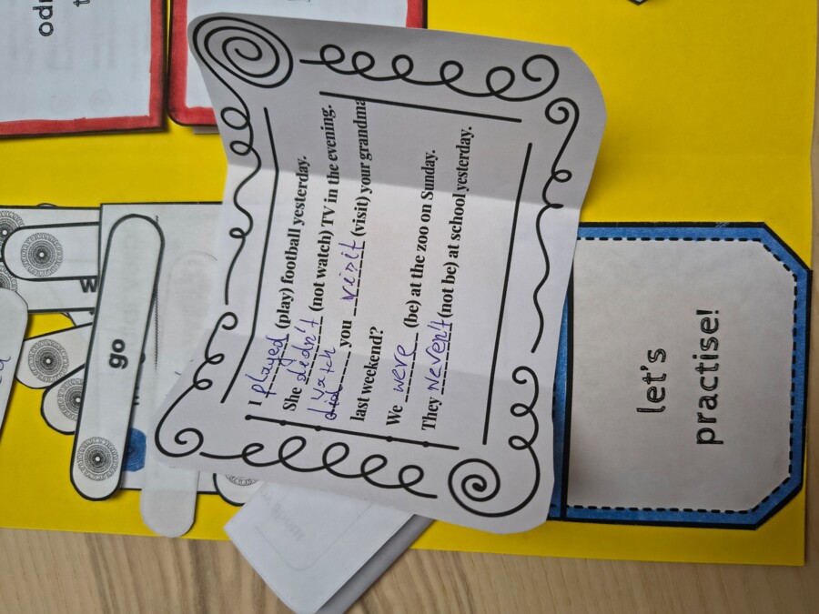 LAPBOOK PAST SIMPLE utrwalanie