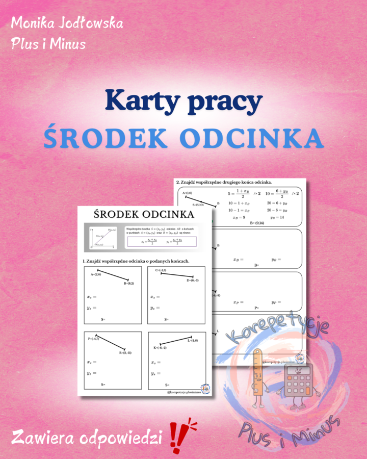 Środek odcinka karta pracy