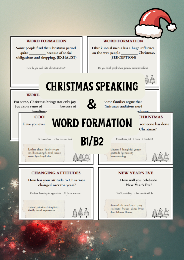 Christmas Speaking & Word Formation B1/B2