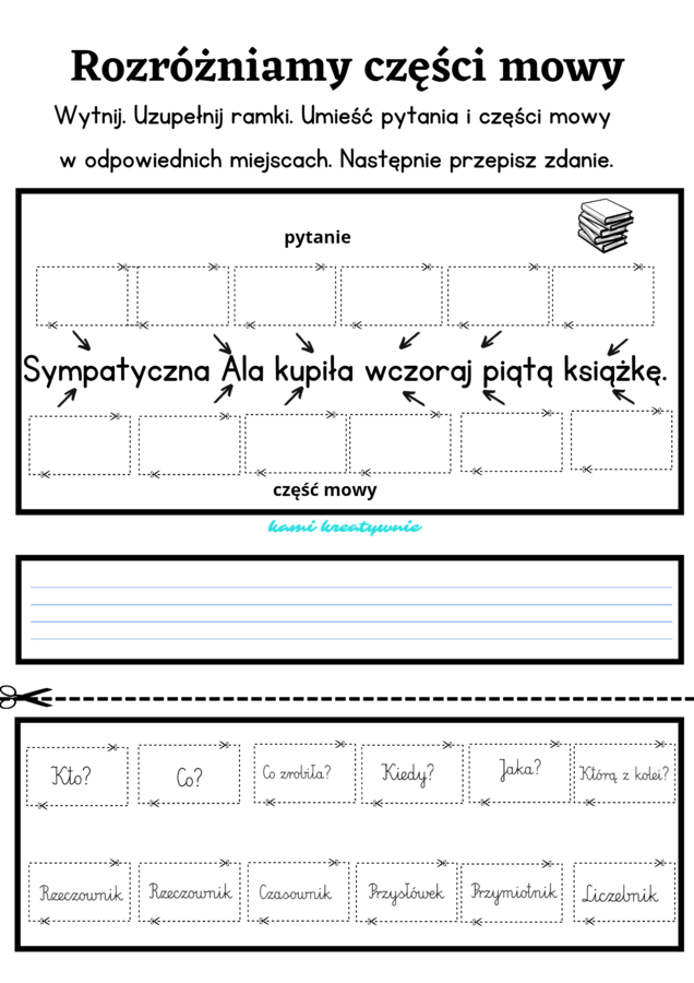 Rozróżniamy 5 części mowy