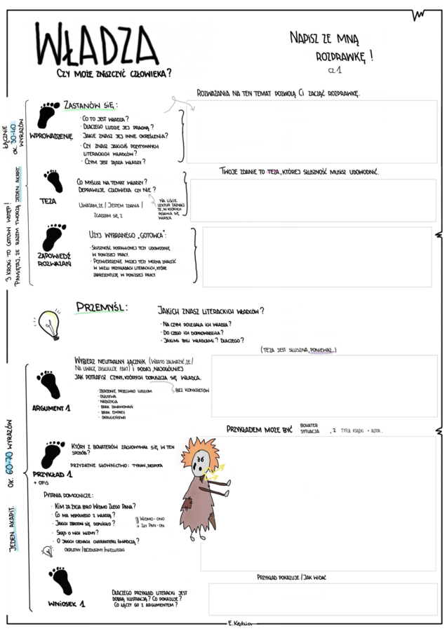 Rozprawka KROK po KROKU - klasa 7 (trzy tematy)